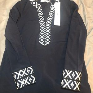 Tory burch navy blue tunic